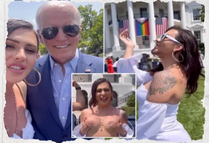 Strips Down at White House, Rose Montoya Demanding Trans Rights