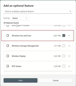 How to Install Windows Fax and scan in Windows 11