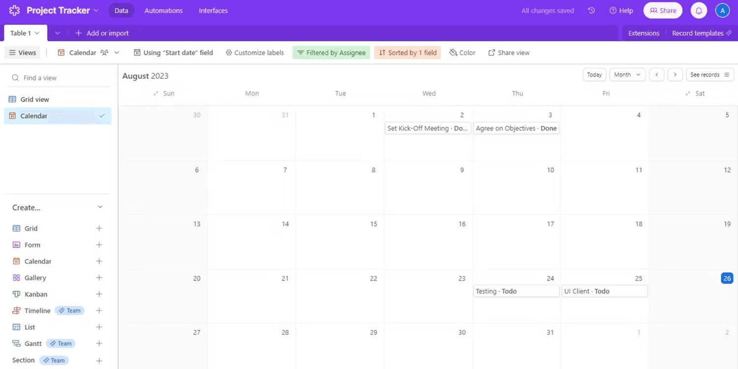 6 Types of Free Airtable Views and When to Use Them