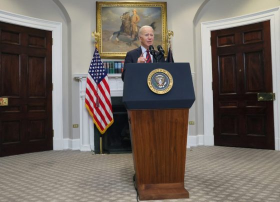 U.S. President Joe Biden speaks about student debt in the Roosevelt Room at the White House in Washington, U.S., October 4, 2023.REUTERS/Leah Millis