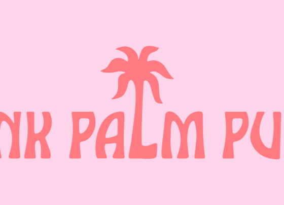 Pink Palm Puff Hoodie